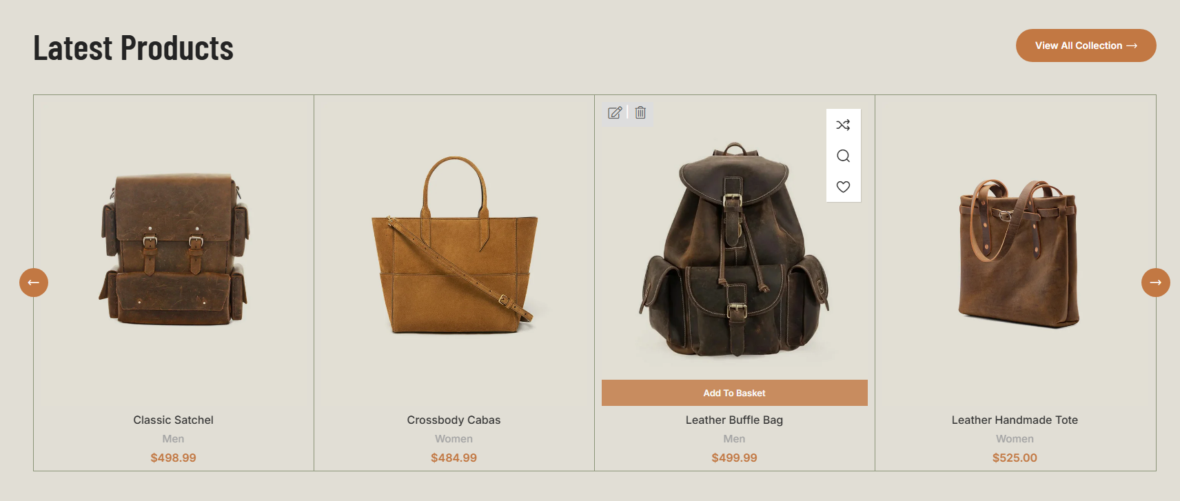 Website features for an eCommerce store